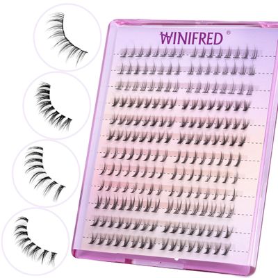 Winifred Bottom Lash Clusters Wispy Eyelash Clusters Lower Individual Lashes 6mm Natural Volume Bottom Lashes Clusters Bottom Lashes Cluster Eyelash Extensions 4 Styles