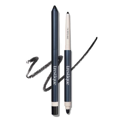 TRE&#39;STIQUE Eyeliner, Refillable Long Lasting Eyeliner Pencil With Built-In Smudger And Sharpener, Clean Beauty Eye Pencil, Sustainable
