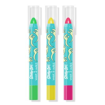 wet n wild Scooby Doo Collection Glow Madness 3-Piece Uv Glow Face &amp; Body Crayon Set