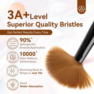 Saviland 3pcs Acrylic Nail Brush Set, Size 81014 Kolinsky Acrylic Nail Brushes for Acrylic Application, Acrylic Powder Nail Art Extension with Black & White Handle for Beginner & Professional