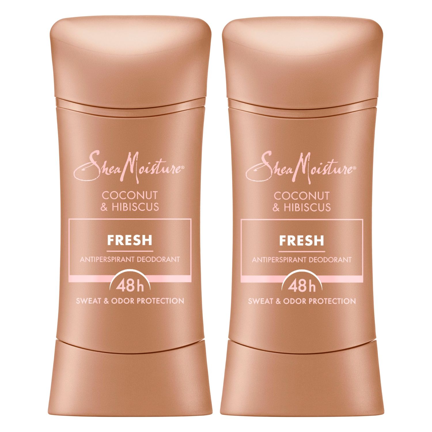 SheaMoisture Antiperspirant Deodorant Stick Fresh Coconut &amp; Hibiscus 2 Count for 48HR Sweat &amp; Odor Protection with No Parabens &amp; No Mineral Oil 2.6 oz