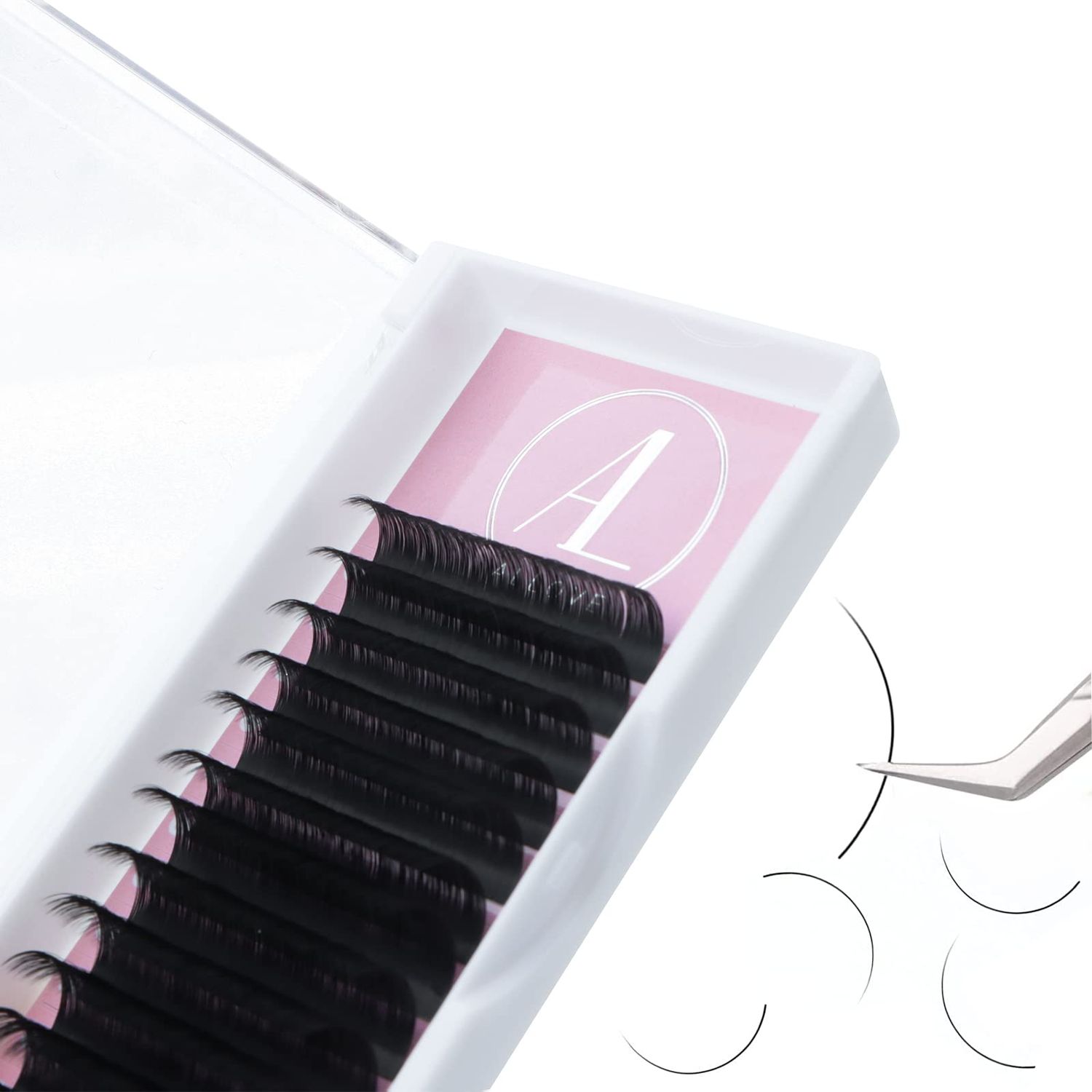 ALLOVE Cashmere Eyelash Extension Classic Lash Extensions 0.05 D Curl 15-20mm Mixed Tray Individual Volume Lash Extensions Lash Trays for Lash Extensions Supplies Single Eyelash Extensions
