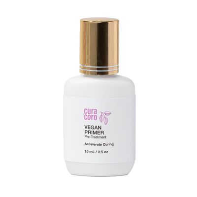 Curacoro Eyelash Extension Primer 15 ML - Increase Adhesive Bonding Power | Easily Removes Proteins and OilsOil FreeLonger Extension Retention (Vegan Primer)