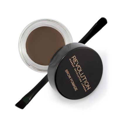 Makeup Revolution Brow Pomade, Waterproof Eyebrow Pomade, Long Lasting With Extreme Hold, Smudge-Proof, Vegan &amp; Cruelty Free, Dark, 2.5g