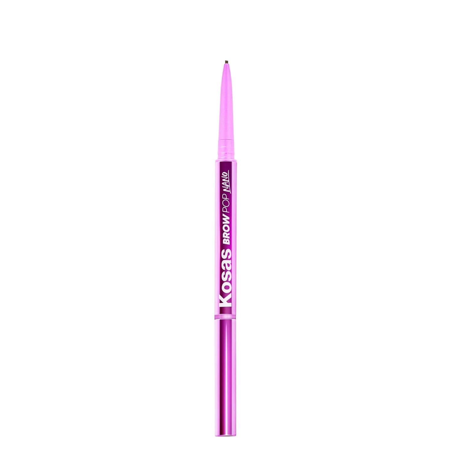 Kosas Brow Pop Nano - Ultra-Fine 1mm Brow Pencil Precision Tip - Natural-Looking Eyebrows with Finest Hairlike Stroke - All Day Wear, Hypoallergenic, Safe for Sensitive Skin - Medium Brown