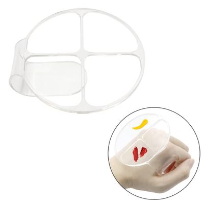 HLLMX 2 PCS Handheld Makeup Mixing Tray Hand Makeup Mixing Palette Acrylic Nail Art Manicure Palette Clear Foundation Palette Eyeshadow Makeup Hand Palette for Mixing Foundation
