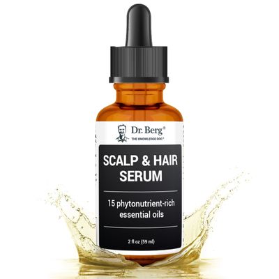 Dr. Berg Scalp &amp; Hair Serum (Improved Formula) with Vitamin D3 &amp; E - Clinically Tested, Paraben- and Sulfate-Free Hair Oil for Women &amp; Men - Includes Rosemary Oil, Castor Oil &amp; Jojoba Oil - 2 Fl oz