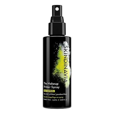 Skindinavia The Makeup Primer Spray Oil Control - Spray On Mattifying Base Layer For Oily Skin &amp; Face - Oil Absorbing, Shine Control, &amp; Pore Minimizer (8 Oz)