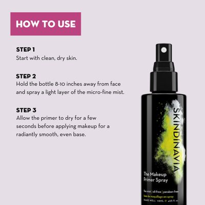 Skindinavia The Makeup Primer Spray Oil Control - Spray On Mattifying Base Layer For Oily Skin & Face - Oil Absorbing, Shine Control, & Pore Minimizer (8 Oz)