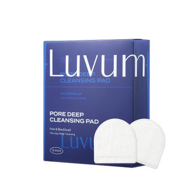 LUVUM Pore Deep Cleansing Pad, Travel Kit Cleanser, Individual Packaged, 10-Pack
