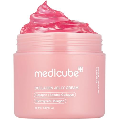 Medicube Collagen Jelly Cream- Niacinamide &amp; Freeze-Dried Hydrolyzed Collagen - Boosts skin&#39;s barrier hydration and gives 24h Glow &amp; Lifted Look - Korean skincare (1.69 Fl Oz (Pack of 1))