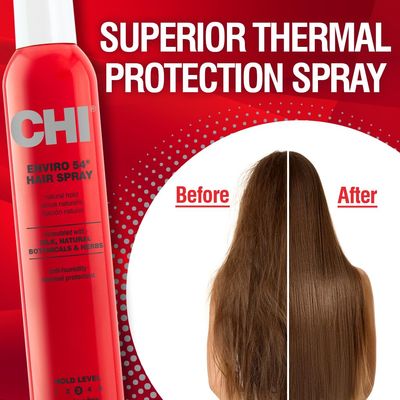 CHI Enviro 54 Hairspray, Natural Hold, Lightweight Spray to Finish &amp; Secure A Variety of Hairstyles, Sulfate &amp; Paraben-Free, 10 Oz