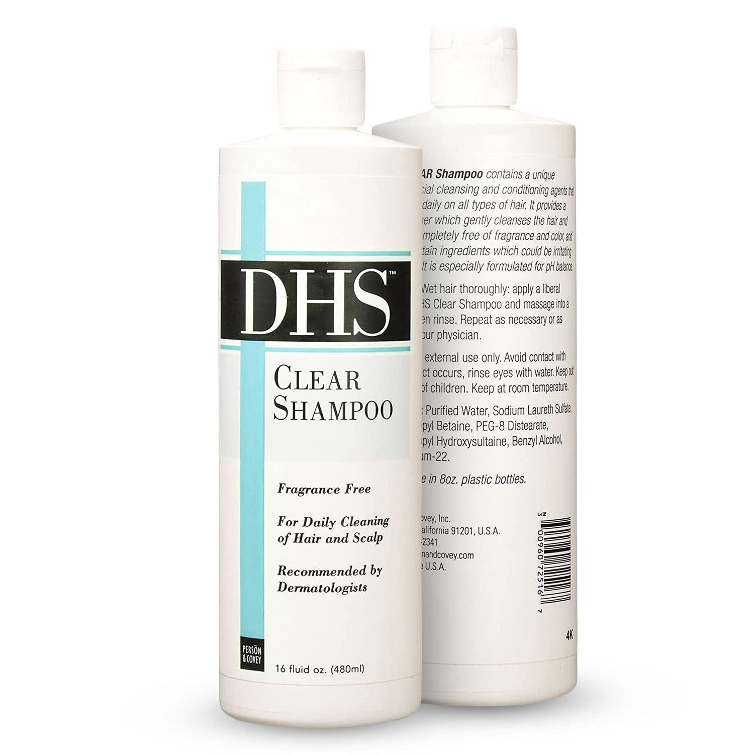 DHS Clear Shampoo, 16 Oz