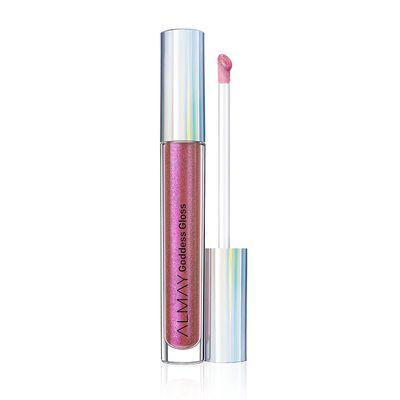 Almay Lip Gloss, Non-Sticky Lip Makeup, Holographic Glitter Finish, Hypoallergenic, 700 Flame, 0.9 Oz