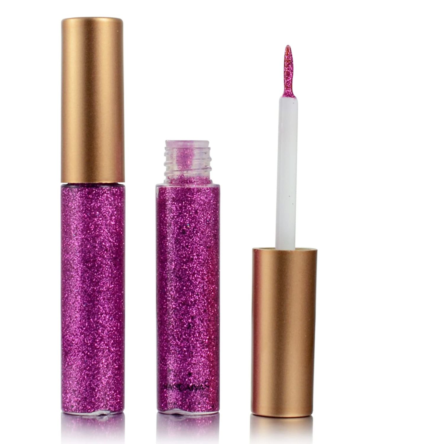 DekRion Glitter Eyeliner,Purple-Red Giltter Eyeliner, Long-lasting Waterproof Eyeliner Eye Glitter Makeup, Silver, Gold, Purple Green High-pigmented Colorful Glitter Eyeliner Liquid