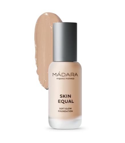 MDARA Organic Skincare | Skin Equal Soft Glow Foundation SPF15 IVORY 20-30ml, Mineral foundation with hyaluronic acid, Buildable medium coverage, Dewy foundation, Vegan, COSMOS natural certified