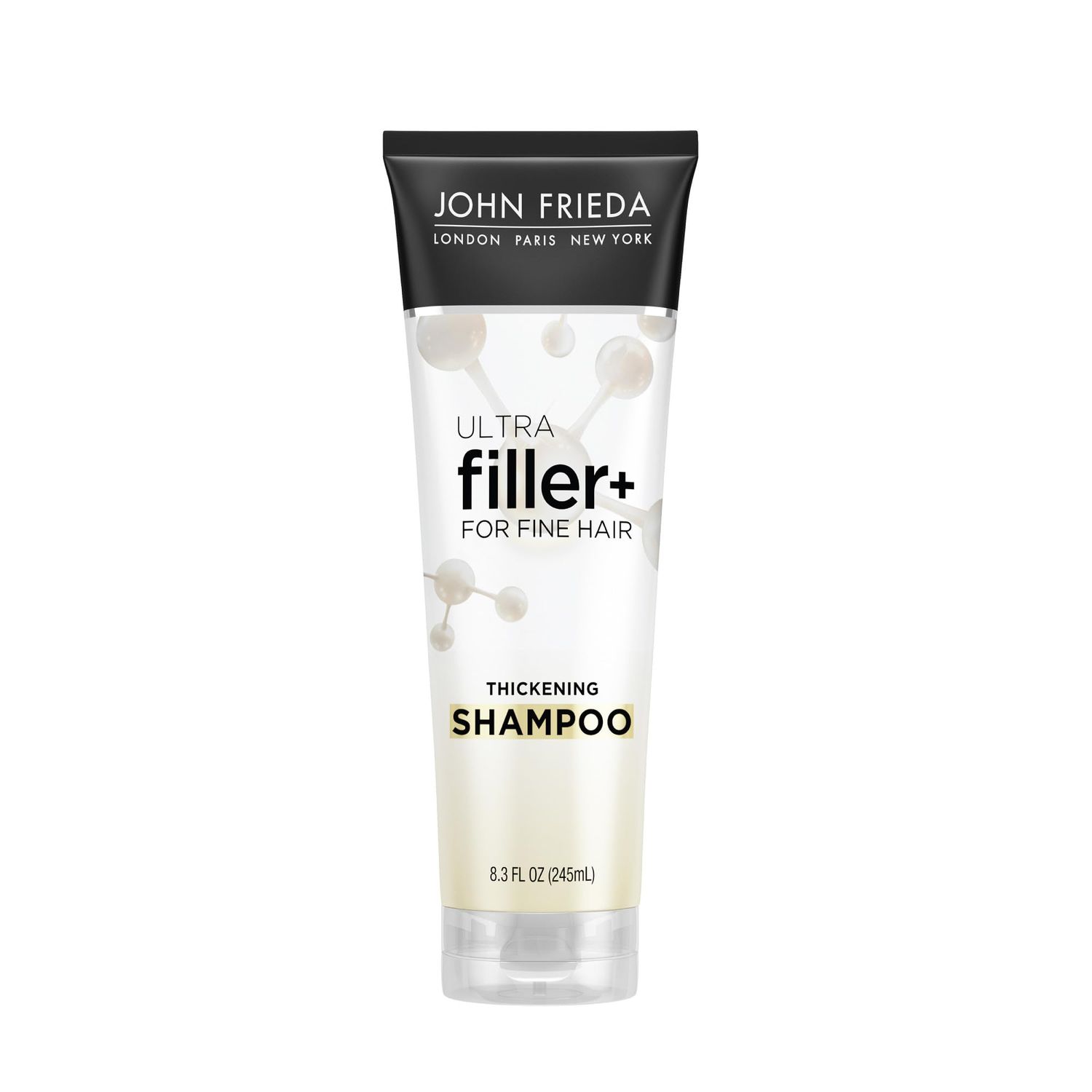 John Frieda ULTRAfiller Thickening Shampoo, Strengthening Shampoo for Damaged or Thin Hair, Infused with Biotin and Hyaluronic Acid to Strengthen Hair for Thicker Fuller Results, 8.3 Oz