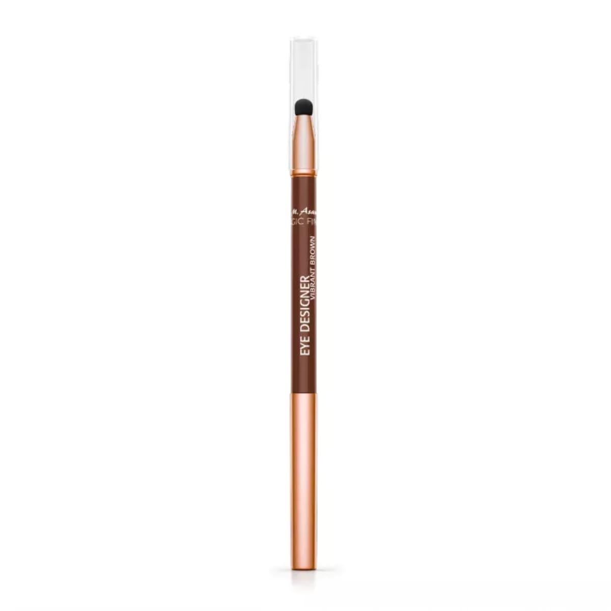 M. Asam MAGIC FINISH EYE DESIGNER Vibrant Brown - waterproof eyeliner for a long-lasting &amp; color-intensive result with integrated sponge for easy blending, eye make-up, 0.01 Oz