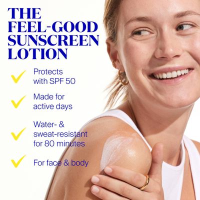Supergoop! PLAY Everyday Lotion SPF 50 - Broad Spectrum Body & Face Sunscreen for Sensitive Skin - Great for Active Days - Fast Absorbing, Water & Sweat Resistant - 5.5 fl oz