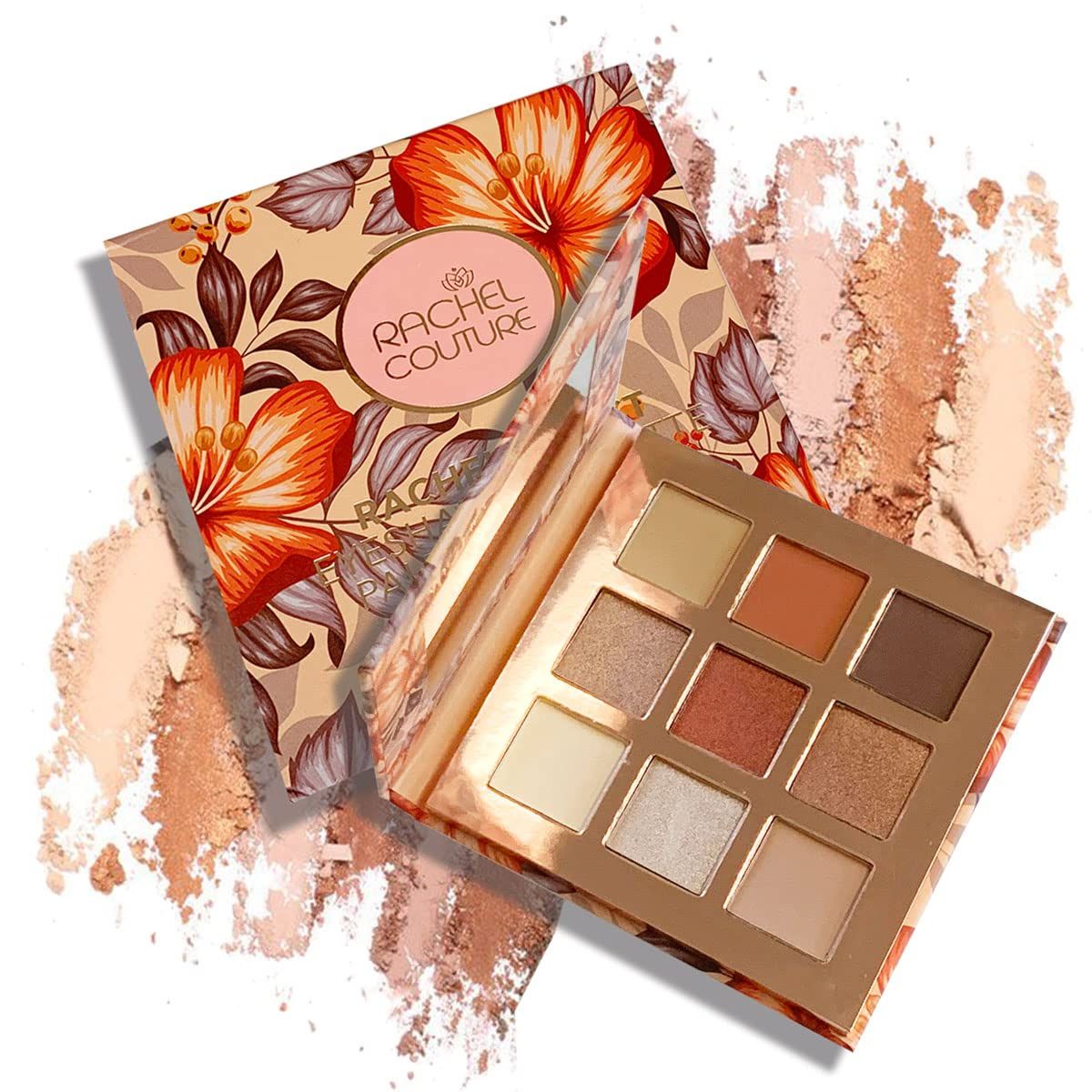 Rachel Couture Eyeshadow Palette with Natural Ingredients &amp; Pure Pigments | Vegan &amp; Cruelty-Free | Infused with Natural Botanical Extracts - 9 Colors - Rachel Select