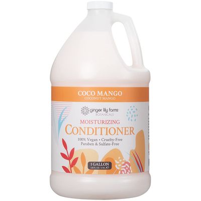 Ginger Lily Farms Botanicals Moisturizing Conditioner for All Hair Types, Coco Mango, 100% Vegan &amp; Cruelty-Free, Coconut Mango Scent, 1 Gallon Refill