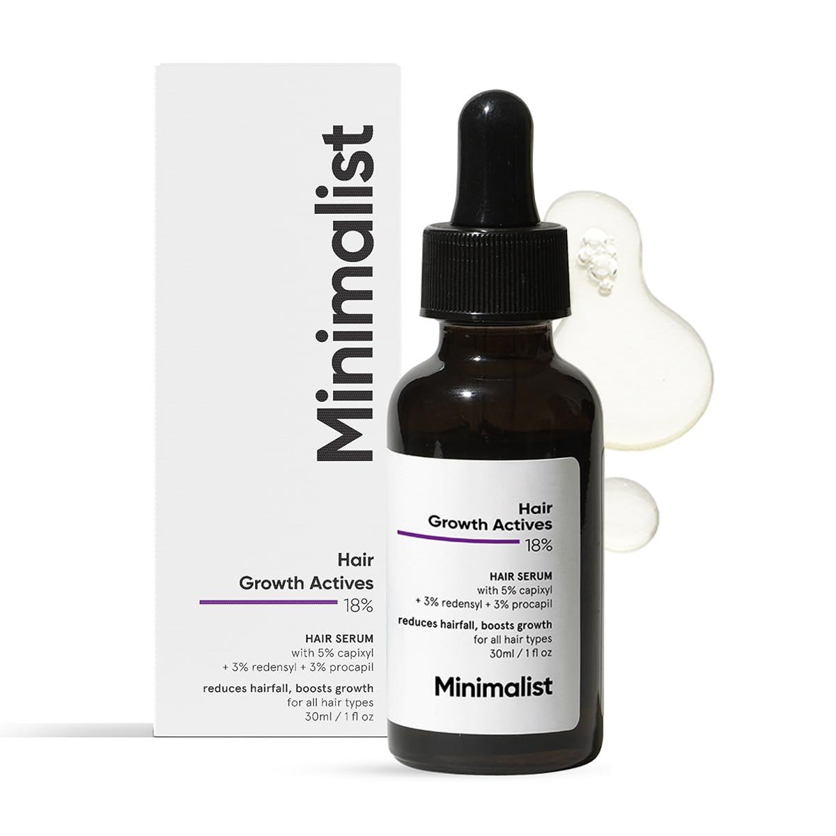 Minimalist Hair Density Serum for Hair Fall &amp; Hair Loss Control | Strenghtens Hair Follicle for New Hair Cycle | With Procapil, Capixyl, Redensyl, Anagain &amp; Baicapil | For Men &amp; Women | 1 fl oz