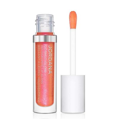 Jordana Cosmic Glow Holographic Lip Gloss Chromatic Peach 04