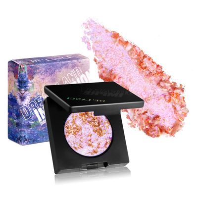 DE&#39;LANCI Duochrome Pressed Eyeshadow, Dazzling Colors Multi-Dimensional Glitter Eyeshadow, Multi-Reflective Finishes Metallic Shade, Easy to Wear Gorgeous Chameleon Eye Shadow, Cruelty Free, 22