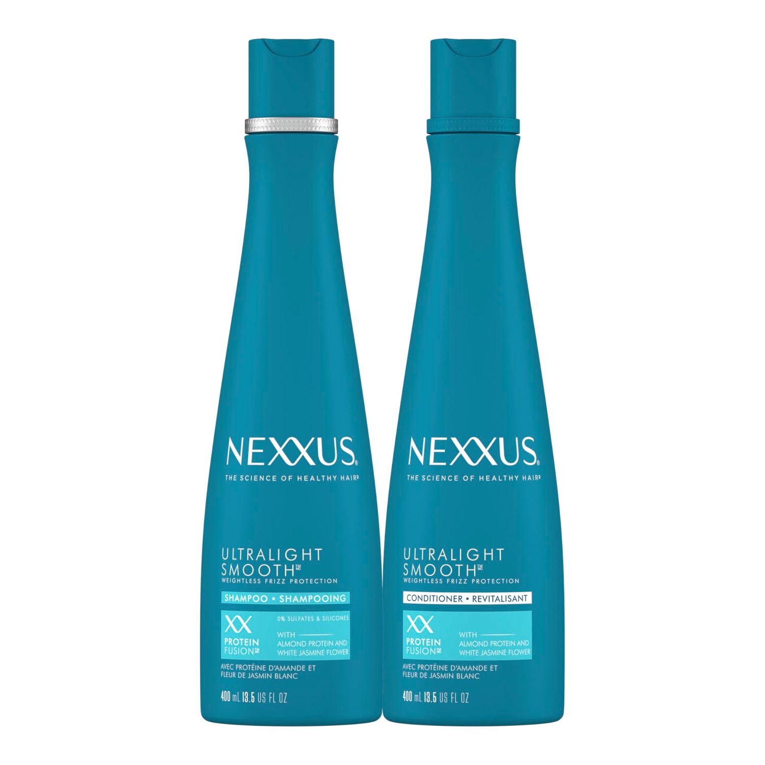 Nexxus Ultralight Weightless Shampoo &amp; Conditioner for Dry, Frizzy Hair - Smooth Treatment to Block Out Frizz, 13.5 oz (Pack of 2)
