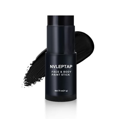 NVLEPTAP Eye Black Stick for Sports Eyeblack Stick,Black Face Body Paint Stick,Eye Black Baseball Softball Football,Face Paint Stick for Halloween Clown Goth Makeup - Black