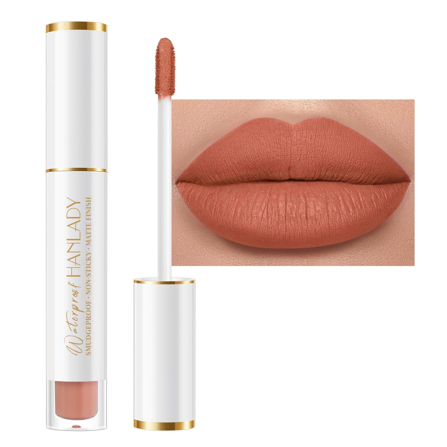 HANLADY Nude Lipstick Long Lasting Lipsticks for Women Pigmented Smudgeproof Transferproof Vegan Cruelty Free Lip Makeup, A59 For Love