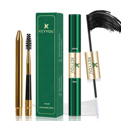 Lash Bond and Seal KEYYOU Cluster Lash Glue For Lash Clusters Strong Gentle Comfortable Bond and Seal WaterProof Mascara Wand Individual Lash Glue 5ml5mlBLACK)