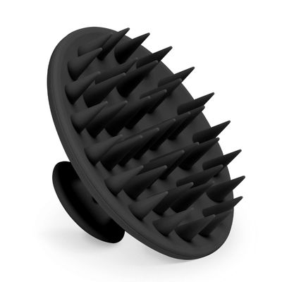 Meartchy Silicone Scalp Massager Shampoo Brush, Scalp Brush for Hair Growth &amp; Dandruff Removal, Hair Scrubber Scalp Stimulator Exfoliator Brush with Soft Bristles for Wet Dry Scalp Care (Black)