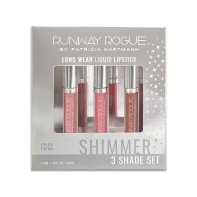 Runway Rogue Try Me x 3 Mini Long Wear Limited Edition Liquid Lipstick Set, Rodeo Trio (Soft Box, Jet Set, Couture)