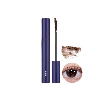 BBIA Never Die Mascara 2 Color - Power Volumizing &amp; Lengthening, Curling, Fixing Lashes, Intense Length, Feathery Soft Full Lashes, No Smudging &amp; Clumping, Waterproof, K-Beauty (02 POWER BROWN)