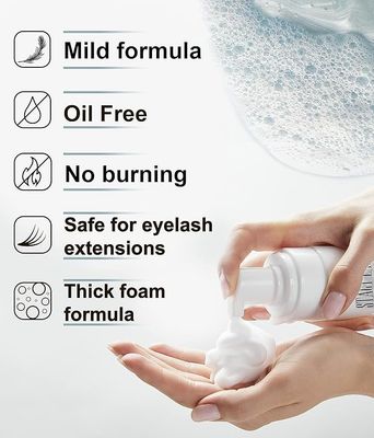 Alluring Eyelash Extension ShampooEyelid Foaming CleanserWash for Extensions & Natural LashesSafe Makeup RemoverSupplies for Professional & Home Use