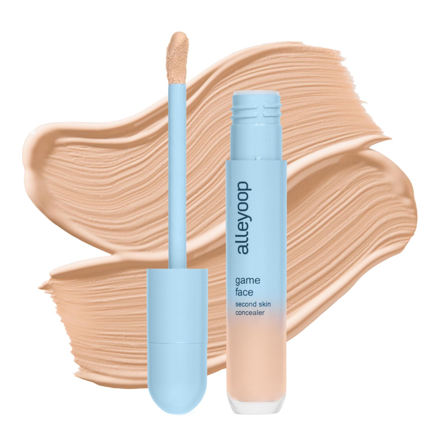 Alleyoop Game Face Concealer Makeup, Lightweight to Medium Buildable Coverage Under Eye Concealer, For Blemishes, Crease-proof and Hydrating with Aloe Stem Cell, Smooth Second Skin Finish - All-Star