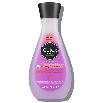 Cutex Nail Polish Remover, Strength Shield, Leaves Nails Looking Healthy, Contains Vitamins E, B5 &amp; Hydrolyzed Silk, 6.76 Fl Oz