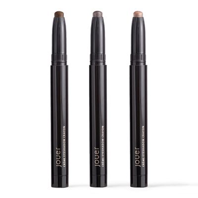 Jouer Crme Eyeshadow Trio - Shimmer Cream Eyeshadow Eyeliner Crayon, Dermatologist Tested, Waterproof and Crease Resistant Glitter Eyeshadow