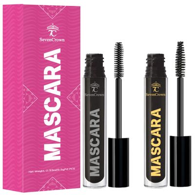 7C SEVENCROWN Mascara Black False Lash Effect | Dramatic Volume and Length waterproof &amp; Vegan &amp; Cruelty Free
