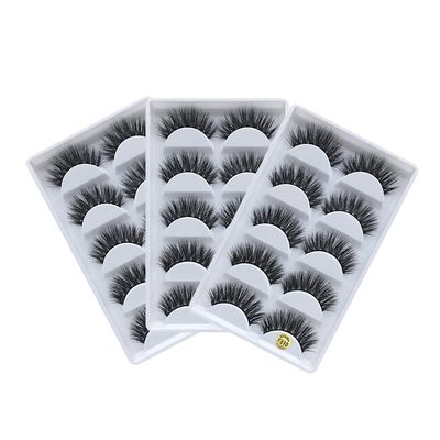 HIPRETTYUS 15 Pairs 3D Mink False Lashes, Wholesale Handmade Reusable 3D Faux Mink Fake Eyelashes, Wispy Long Full Natural Pack