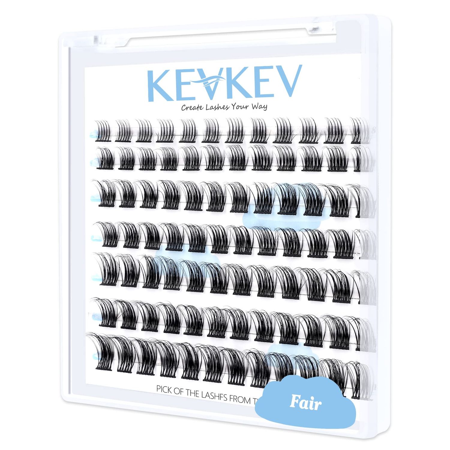 Lash Clusters 84 Pcs Cluster Lashes Eyelash Clusters DIY Cluster Eyelash Extensions Individual Lashes Thin Band &amp; Soft (Fair,D-8-16mix)