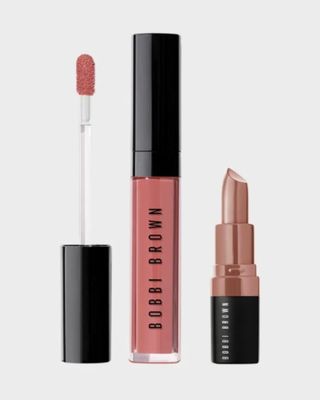 Bobbi Brown Dual Crush Lip Kit - Crushed Oil - Infused Gloss (Free Spirit) and Mini Crushed Lip Color (Bare).