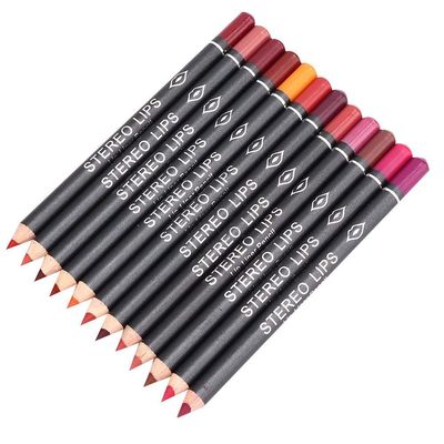Matte Lip Liner Set, Lipliner Pencil Set, Lip Liner, Long Lasting Matte Sweat-Proof Lipliner Pen Set with 12 Colors, Lip Makeup Cosmetic Pen Set for Women