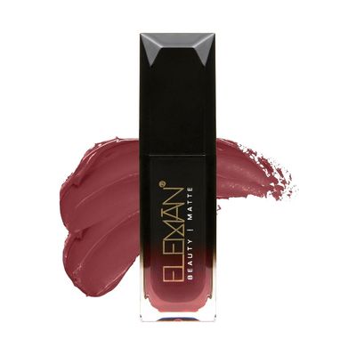 Eleman Liquid Matte Lipstick Light Burgundy Dubai Edition - Long Lasting Ultra-Pigmented - Vitamin E Infused No Drying Formula - Vegan And Cruelty-Free Ingredients 19 Oz