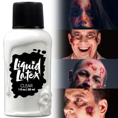 Spooktacular Creations 1 Oz Halloween White Makeup Liquid Latex for Adult and Kids, Fake Skin SFX Makeup For Theatrical Stage, Cosplay, and Halloween Makeup