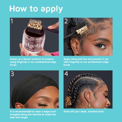 KISS COLORS &amp; CARE Maximum Hold Edge Fixer, Non-Greasy Gel Formula Infused With Biotin B7, 24 Hour Hold, Watermelon Scented, 3.38 Fl. Oz. (100 ml)