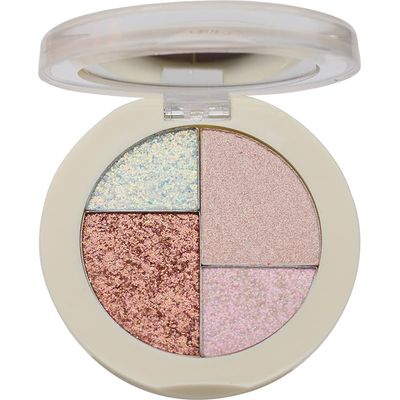 ONLYBETTER All Glitter Eyeshadow Palette, 4 Colors, Sparkling Sequin Eyeshadow, Shiny Pearl Powder Eye Shadow, Multicolor Glitters Eyes Makeup, Pink Brown Glitters Eyeshadsow, Glitter Eyes Color