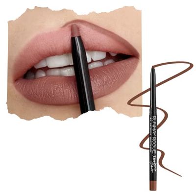 Runway Rogue Designer Liner Lip Pencil, Matte Soft Mocha Lip Liner Pencil and Lip Liner Sharpener, Trendsetter