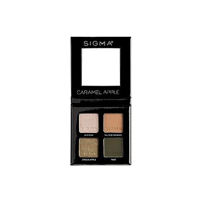 Sigma Beauty Quad Eyeshadow Palette - Makeup Eyeshadow Quad with a Buttery Soft Formula and Buildable, Blendable Shades for a Flawless Eye Look, Designed for All Day Wear (Caramel Apple)